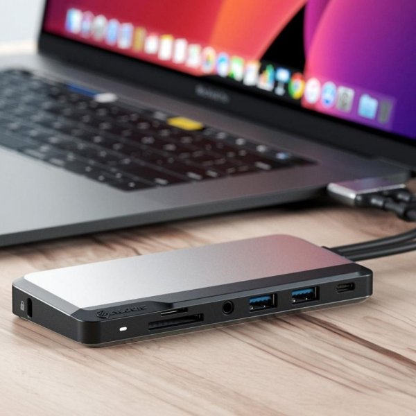 ALOGIC Dual USB-C Super Hub 10-i-1-hub Dual HDMI 4K@60Hz Rumgrå