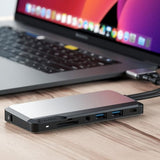 ALOGIC Dual USB-C Super Hub 10-i-1-hub Dual HDMI 4K@60Hz Rumgrå