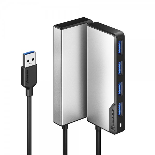 ALOGIC USB-A Fusion SWIFT 4-porters hub Rymdgrå
