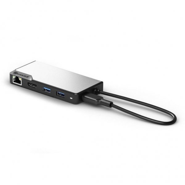 ALOGIC USB-C Fusion ALPHA 5-i-1-hub HDMI, USB, Ethernet og PD Space Gray