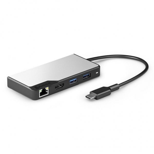 ALOGIC USB-C Fusion ALPHA 5-i-1-hub HDMI, USB, Ethernet og PD Space Gray