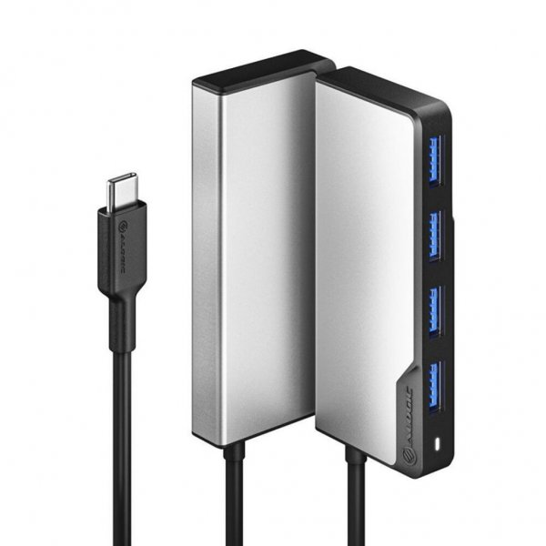 ALOGIC USB-C Fusion SWIFT 4-i-1-hub Space Gray