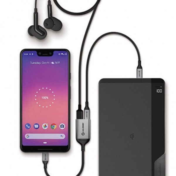 ALOGIC Ultra USB-C til USB-C-hunkontakt og lydudgang 10 cm
