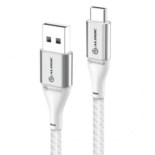 ALOGIC USB-C til USB-A kabel 3A/480Mbps 30cm Sølv