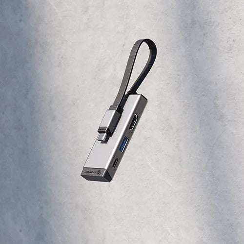 Alogic USB-hub MagForce Trio 3-in-1 Grå