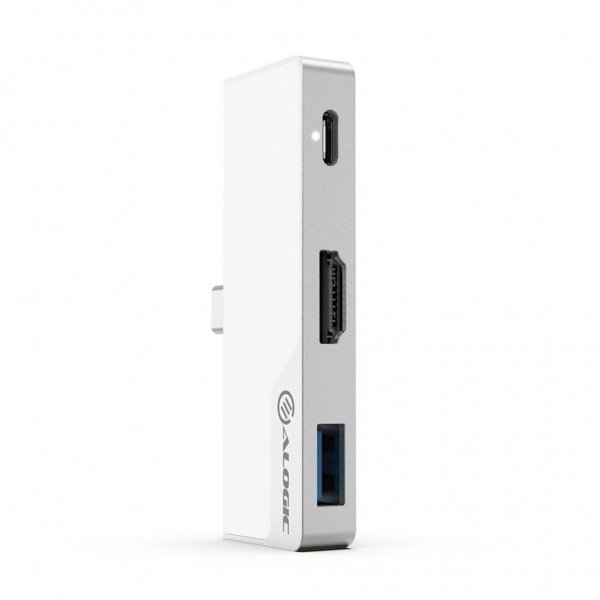 ALOGIC Ultra USB-C Dock NANO MINI - HDMI. USB. Audio + 60W PD Sølv