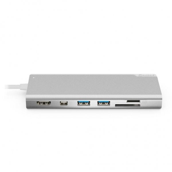 ALOGIC Ultra USB-C Dock PLUS - HDMI. MDP. USB. Ethernet. kortlæser og 100W PD Sølv