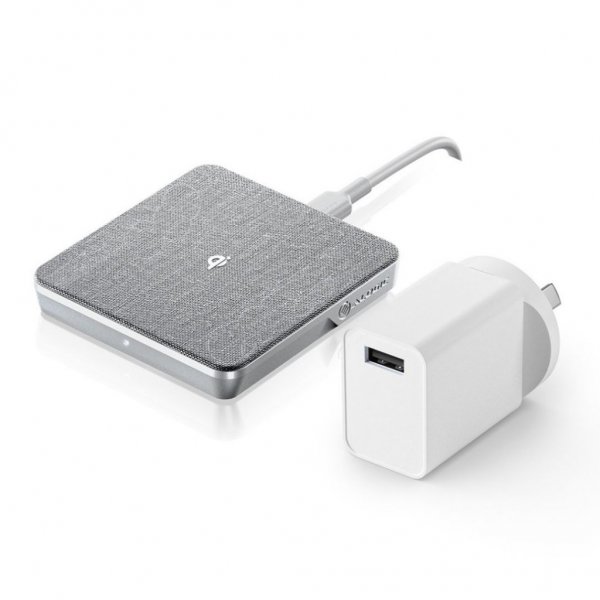 ALOGIC Trådløs oplader Qi opladning 10W - med USB-A til USB-C kabel Sølv