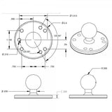 Armor-X 2.5" Rund Plade AMPS Universalfæste