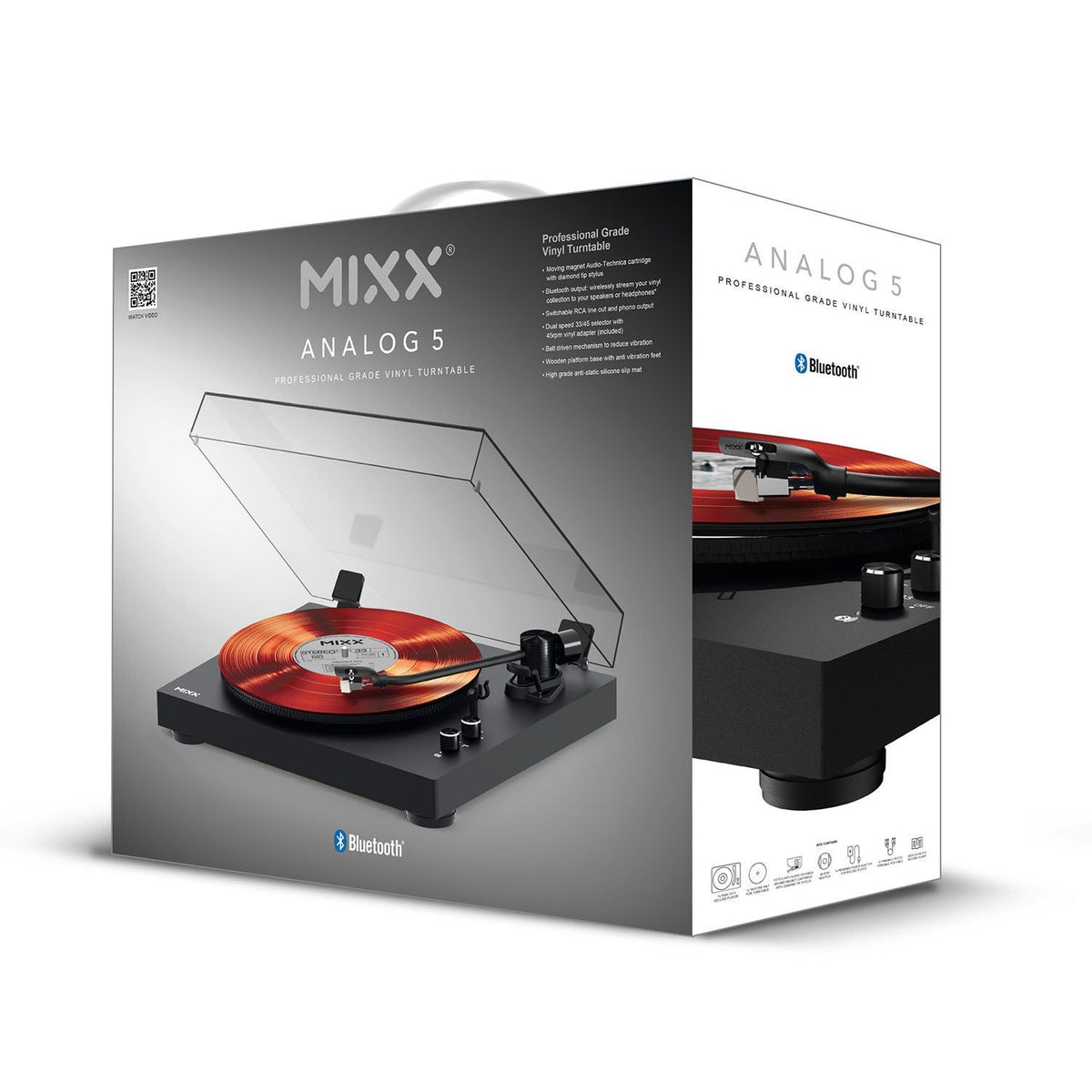 Mixx Analog 5 Vinyl-Afspiller Stereo Sort