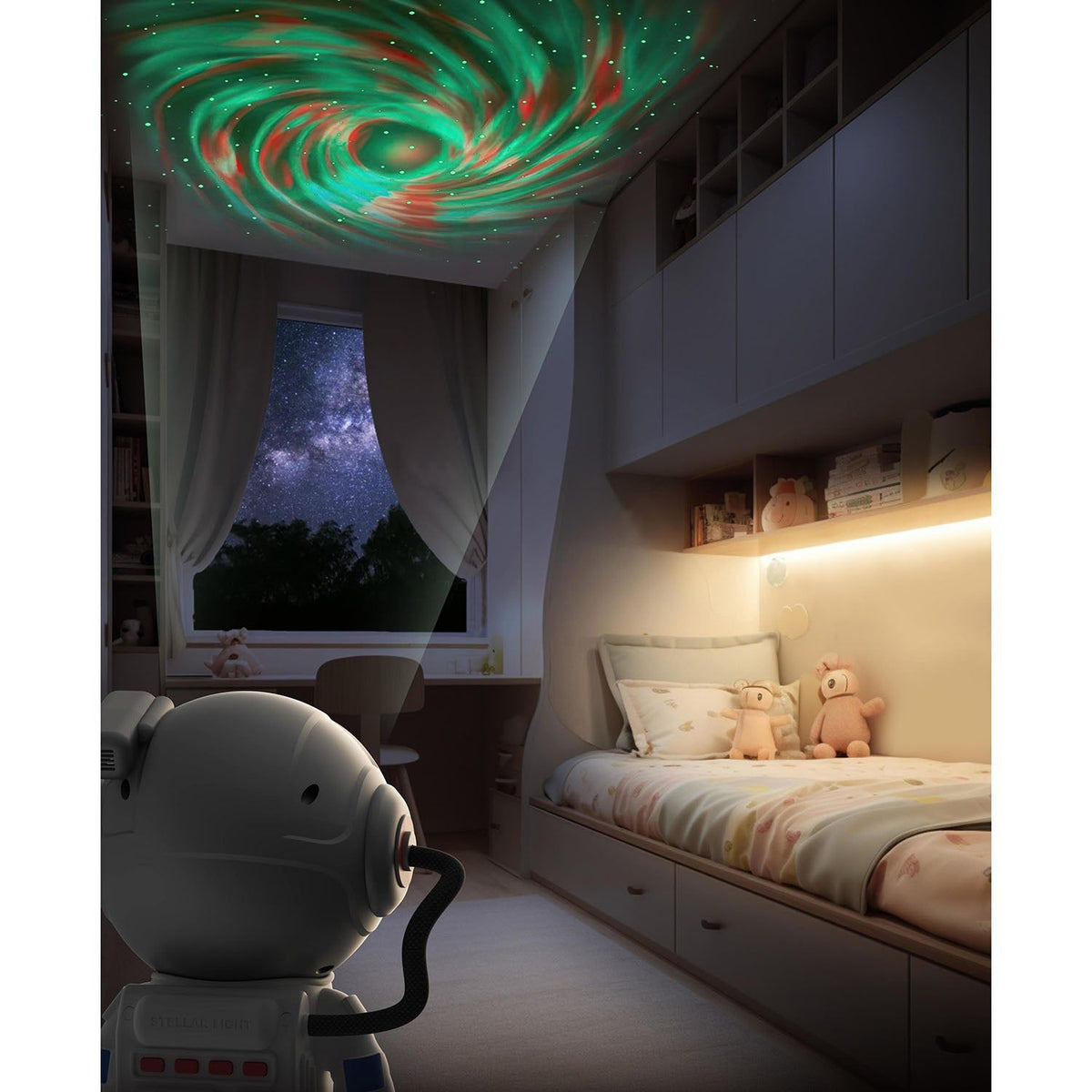 Mobility on Board Projektor Stellar Light Space Sølv Astronaut
