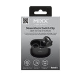 Mixx Trådløse Open-Ear Høretelefoner StreamBuds Switch Clips Sort