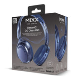 Mixx Trådløse On-Ear Høretelefoner StreamQ Go ANC Clear Marineblå