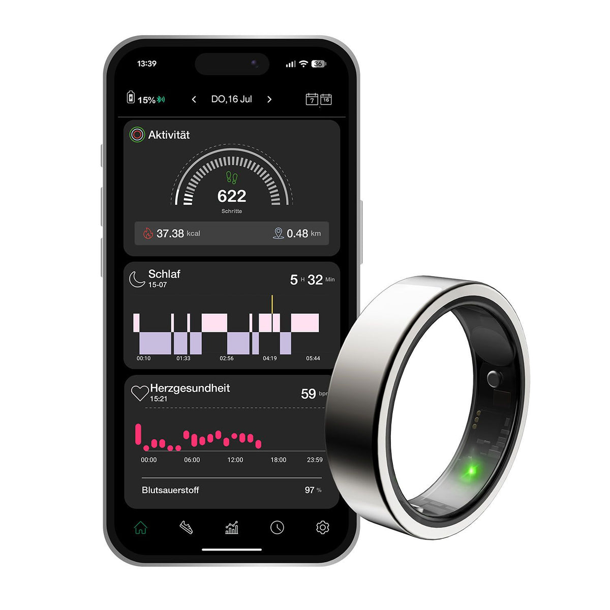 Hama Smart Ring One Størrelse 11 Sølv
