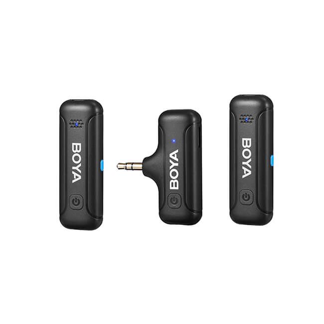 Boya Trådløs 2.4 GHz Mikrofon 2x BY-WM3T-M2 3.5 mm TRS