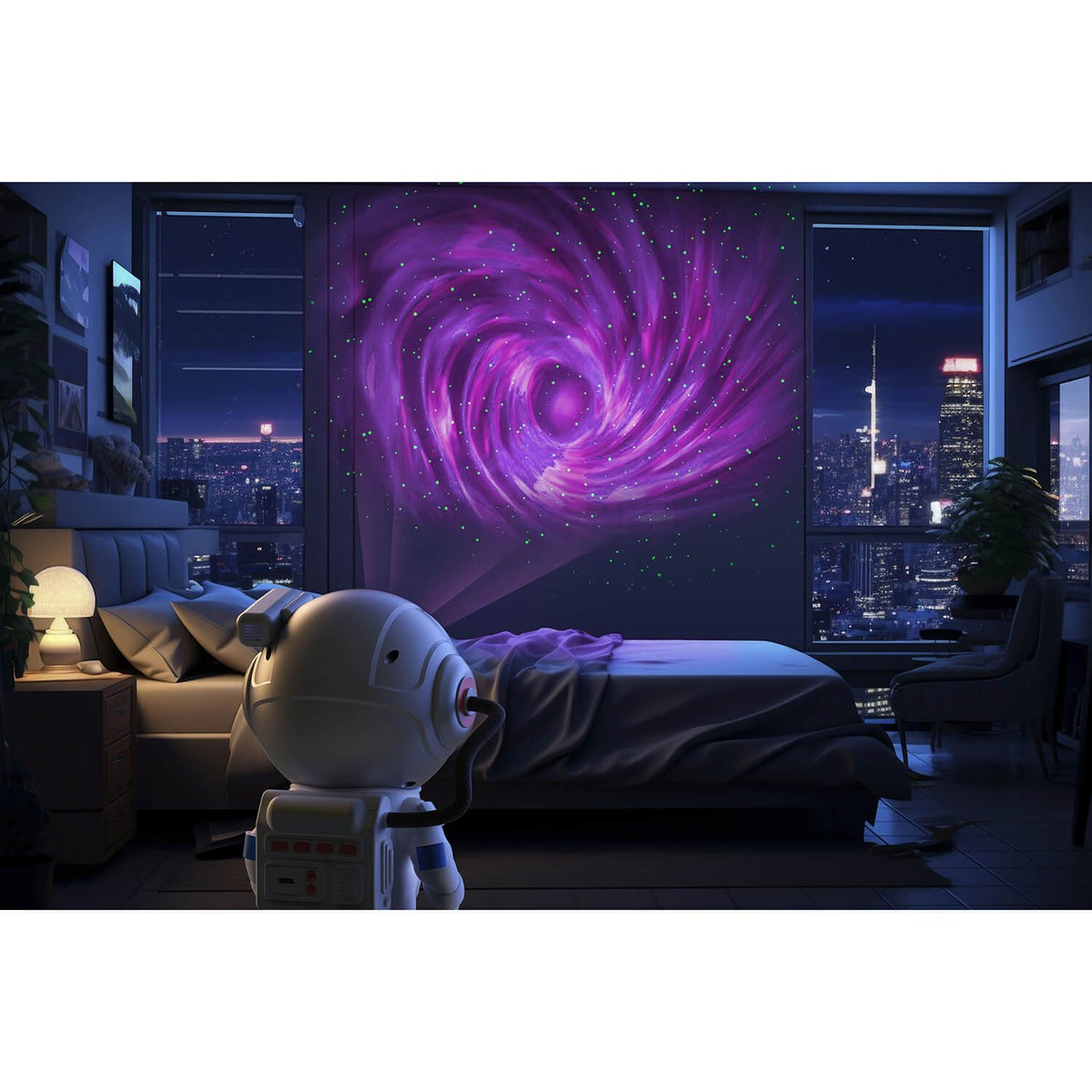 Mobility on Board Projektor Stellar Light Space Hvid Astronaut