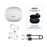Mixx Trådløse Open-Ear Høretelefoner StreamBuds Switch Clips Hvid