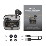 Mixx Trådløse Høretelefoner StreamBuds Switch Clear ANC Sort