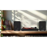 Mixx System 5 Vinyl-Afspiller Stereo med Højtalere Sort