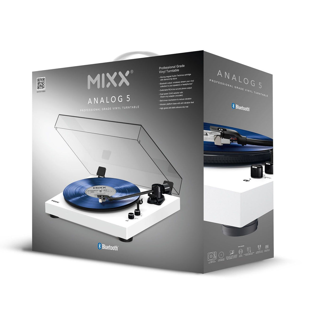 Mixx Analog 5 Vinyl-Afspiller Stereo Hvid