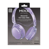 Mixx Trådløse On-Ear Høretelefoner StreamQ Go ANC Clear Lilla