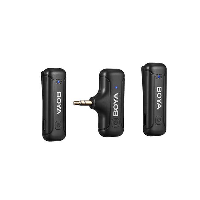Boya Trådløs 2.4 GHz Mikrofon 2x BY-WM3T-M2 3.5 mm TRS