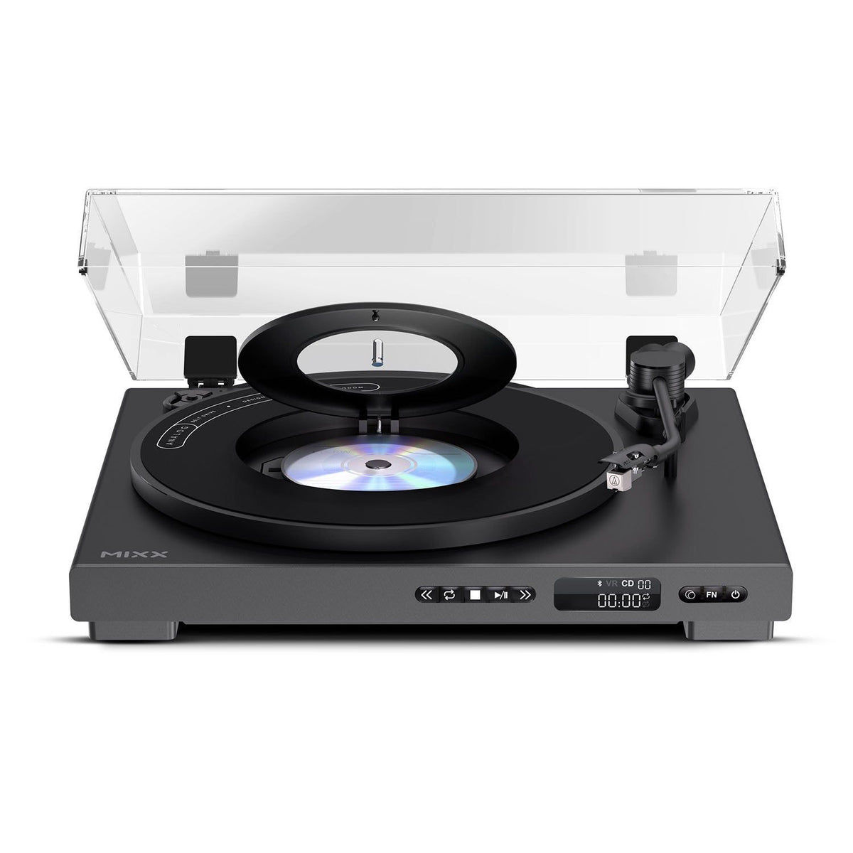 Mixx Analog Plus 2-i-1 Vinyl- og CD-Afspiller Sort