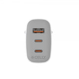 Celly 65W GaN Vægoplader 2xUSB-C & USB-A