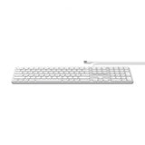 Satechi Tastatur med trådbunden USB-tilslutning Nordisk Layout Sølv