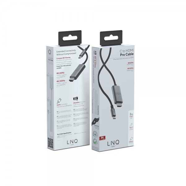 LINQ by Elements USB-C til HDMI 8K/60Hz Adapterkabel 2m