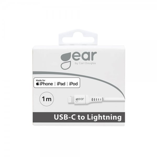 Gear USB-C til Lightning Kabel 1 meter Hvid