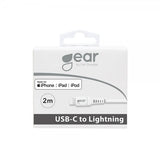Gear USB-C til Lightning-kabel 2 meter hvid