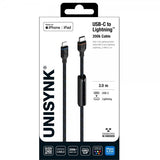 Unisynk USB-C til Lightning Kabel MFi 2m