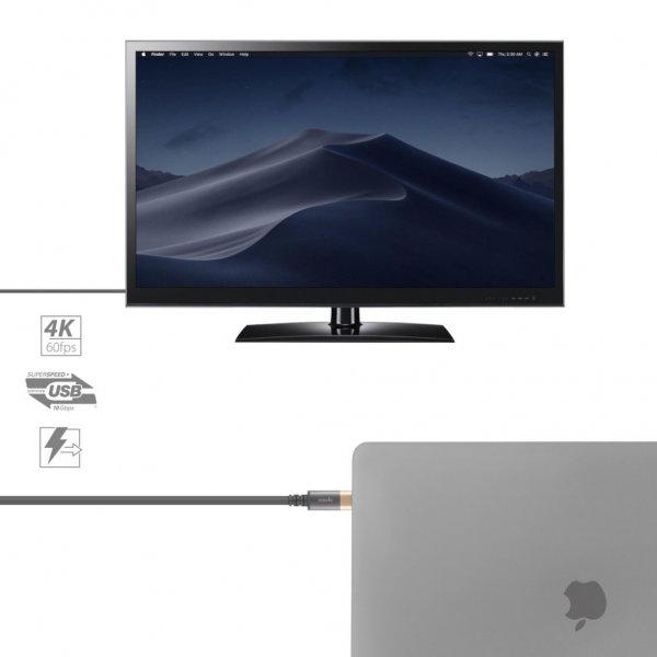Moshi USB-C Monitorskabel (4K/HDR)