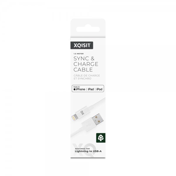 Xqisit USB til Lightning Kabel 1.5 m Hvid