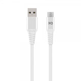 Xqisit USB til Micro USB Kabel Flettet Ekstra Stærk 2 m Hvid