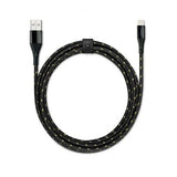 Usbepower Kabel USB til Lightning Kevlar 1.2m Sort Guld