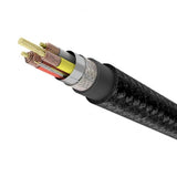 Usbepower Kabel USB til Lightning Kevlar 1.2m Sort Sølv
