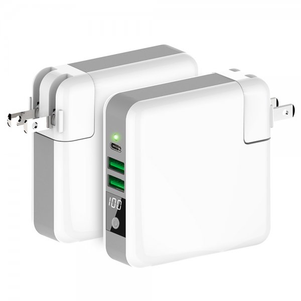 Xqisit Vægadapter Super Charger med trådløs opladning Hvid