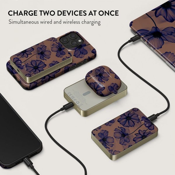 Burga Powerbank MagSafe 5000 mAh Velvet Night Guld