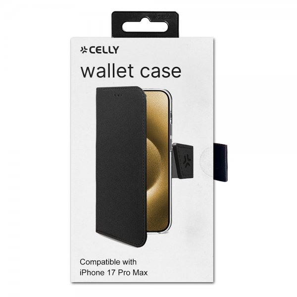 Celly iPhone 17 Pro Max Cover Wally Wallet Case Sort