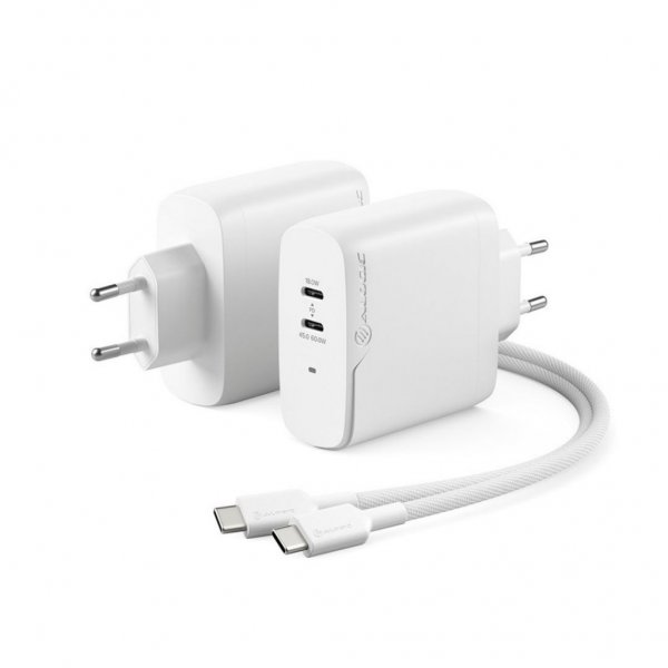ALOGIC Rapid Power 2-ports (45+18W) GaN oplader inkl. 2m USB-C opladerkabel