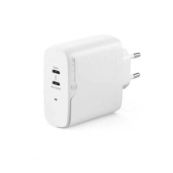 ALOGIC Rapid Power 2-ports (45+18W) GaN oplader inkl. 2m USB-C opladerkabel