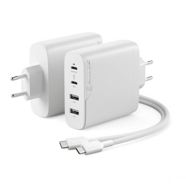 ALOGIC Rapid Power 4-ports 100W GaN-oplader inkl. 2 meters USB-C-opladerkabel