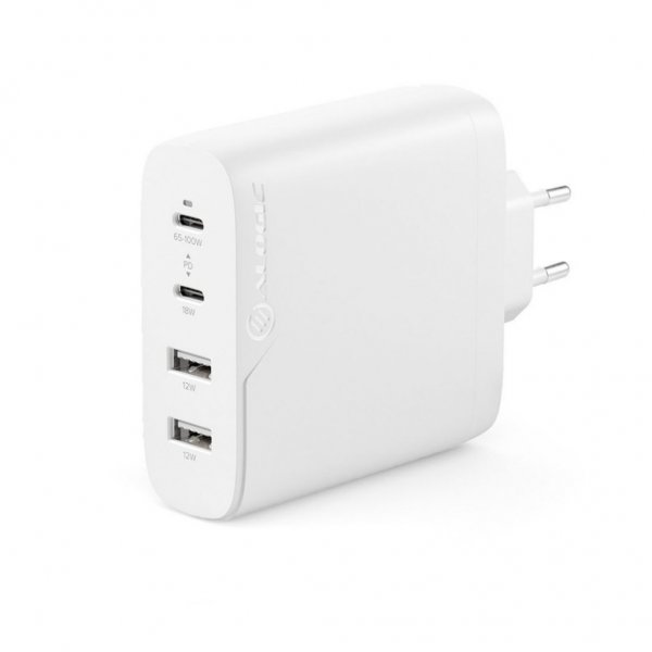 ALOGIC Rapid Power 4-ports 100W GaN-oplader inkl. 2 meters USB-C-opladerkabel
