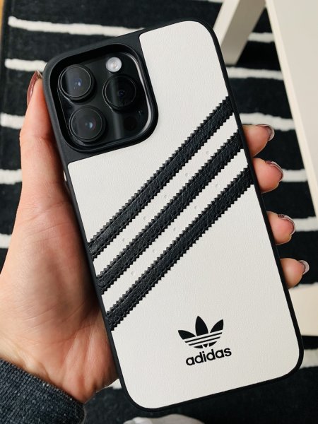Adidas iPhone 14 Pro Max Cover 3 Stripes Snap Case Hvid Sort