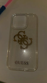 Guess iPhone 14 Pro Cover Full Glitter Transparent
