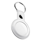 KeyBudz AirTag Holder Læder 2-pak Hvid