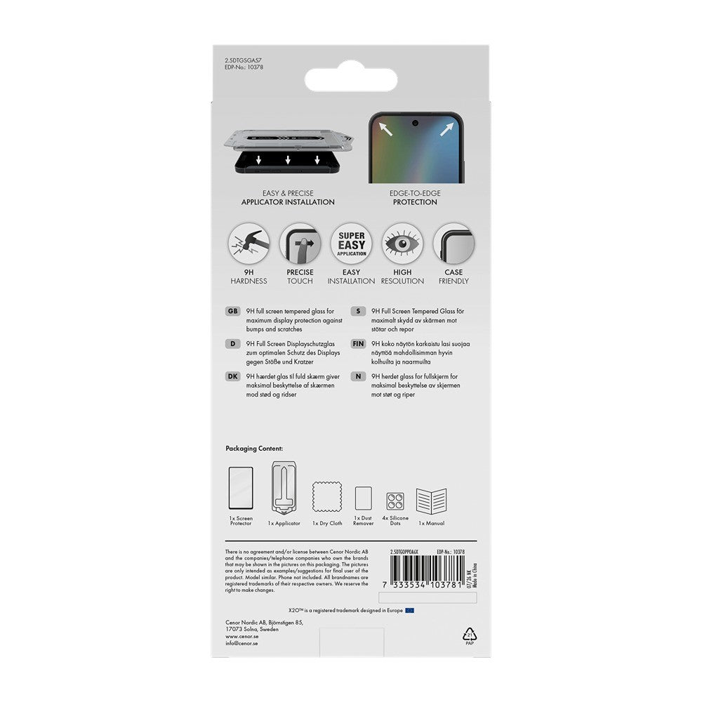 X2O Oppo A6x Skærmbeskytter Premium Full Screen