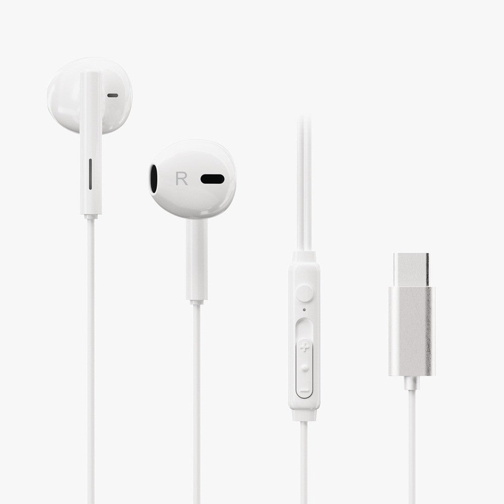 X2O Trådade Høretelefoner USB-C Capsule 1.2m Hvid